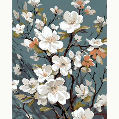 Wandteppich mit Frühlingsblüten
