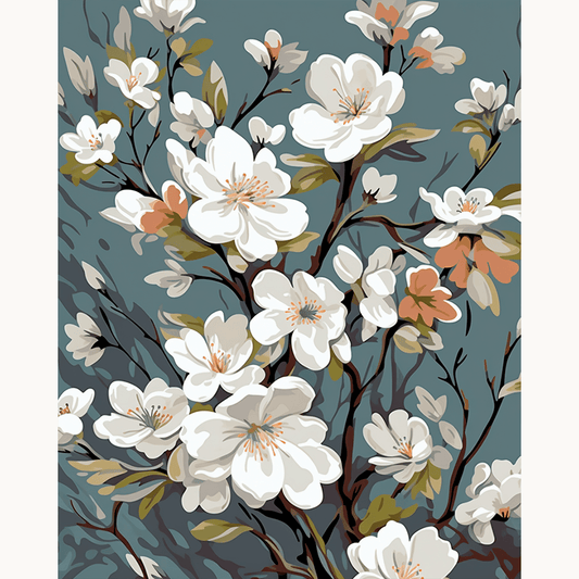 Wandteppich mit Frühlingsblüten