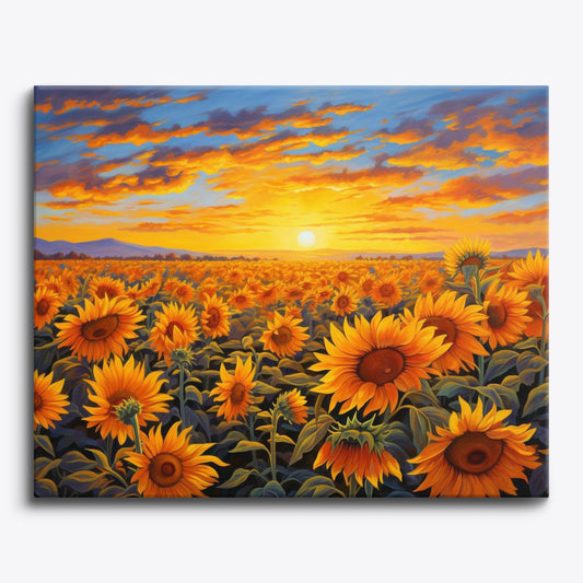 Gedrehte Sonnenblumen