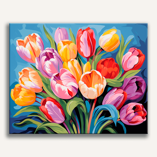 Lebendiges Tulpen-Medley