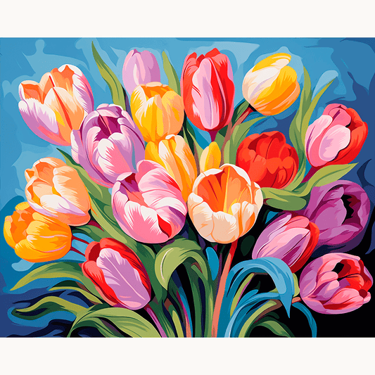 Lebendiges Tulpen-Medley